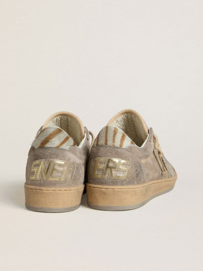 Ball Star LTD pour femme en cuir velours avec étoile en cuir lamé et contrefort en cuir façon poulain zébré