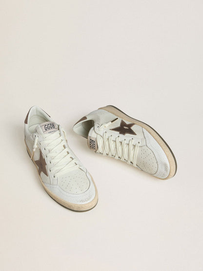 Ball Star Wishes femme en cuir blanc avec étoile en cuir lamé bronze