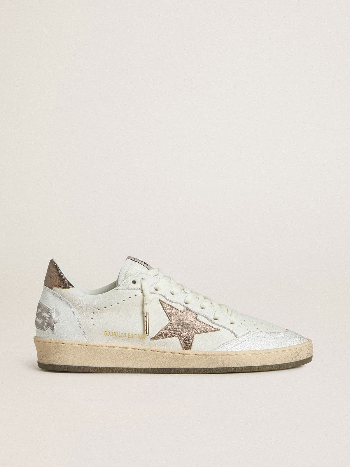 Ball Star Wishes femme en cuir blanc avec étoile en cuir lamé bronze