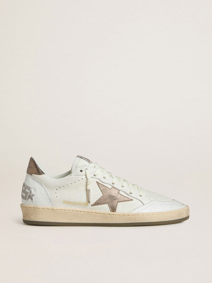 Ball Star Wishes femme en cuir blanc avec étoile en cuir lamé bronze