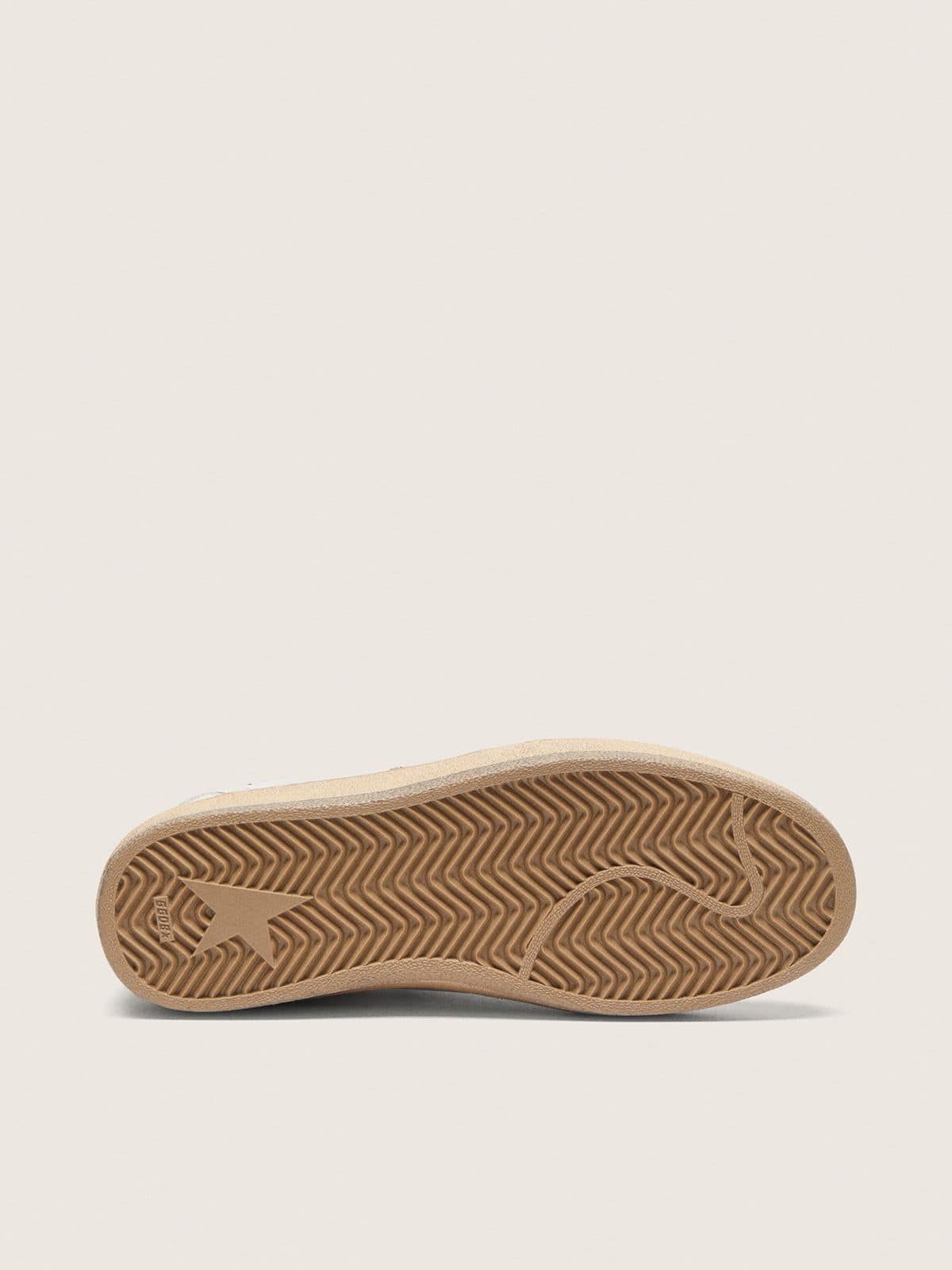 Ball Star femme en cuir blanc avec étoile en cuir façon poulain motif léopard zébré