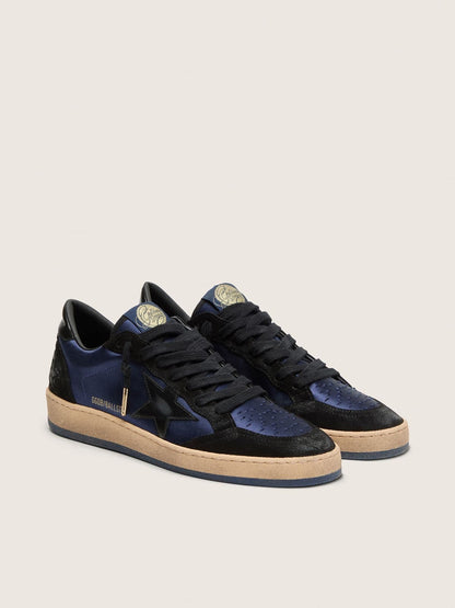 Ball Star LTD femme en cuir velours bleu foncé et noir avec étoile noire