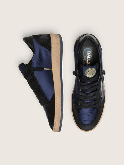Ball Star LTD femme en cuir velours bleu foncé et noir avec étoile noire