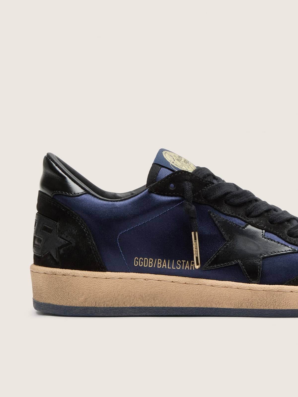Ball Star LTD femme en cuir velours bleu foncé et noir avec étoile noire