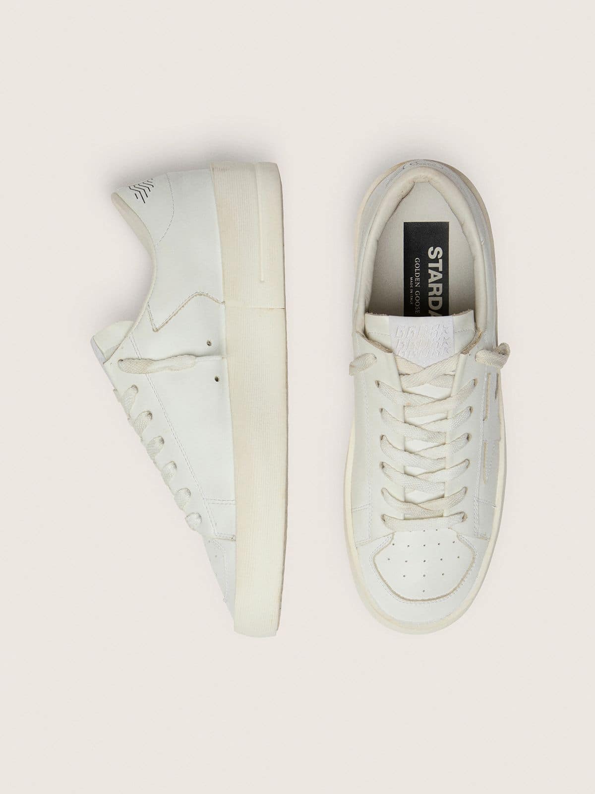 Sneakers Stardan pour femme en cuir total white | Golden Goose
