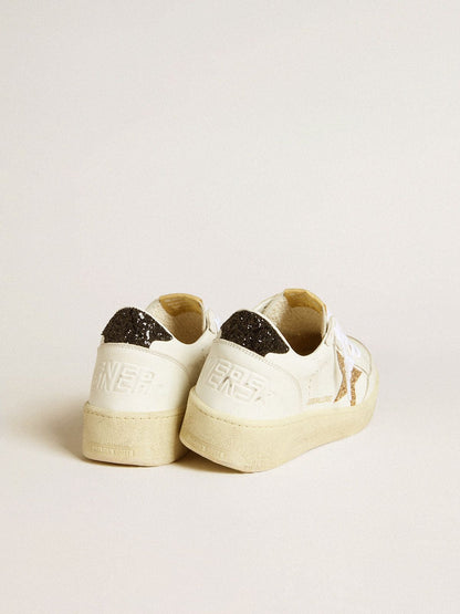 Ball Star pour femme en cuir blanc avec étoile et empiècement à paillettes