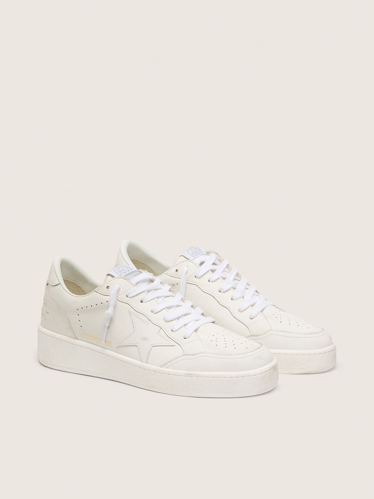 Ball Star pour femme avec étoile et contrefort en cuir blanc