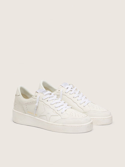 Ball Star pour femme avec étoile et contrefort en cuir blanc