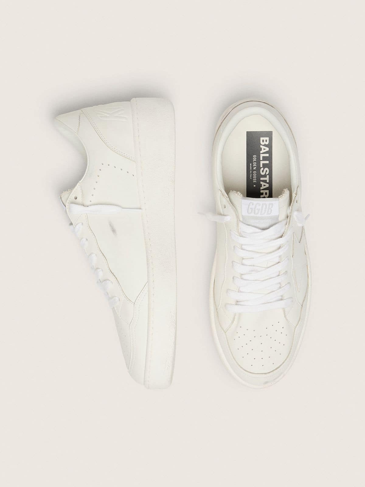 Ball Star pour femme avec étoile et contrefort en cuir blanc