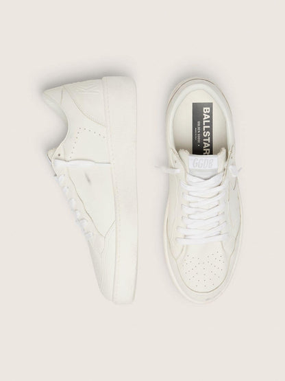 Ball Star pour femme avec étoile et contrefort en cuir blanc