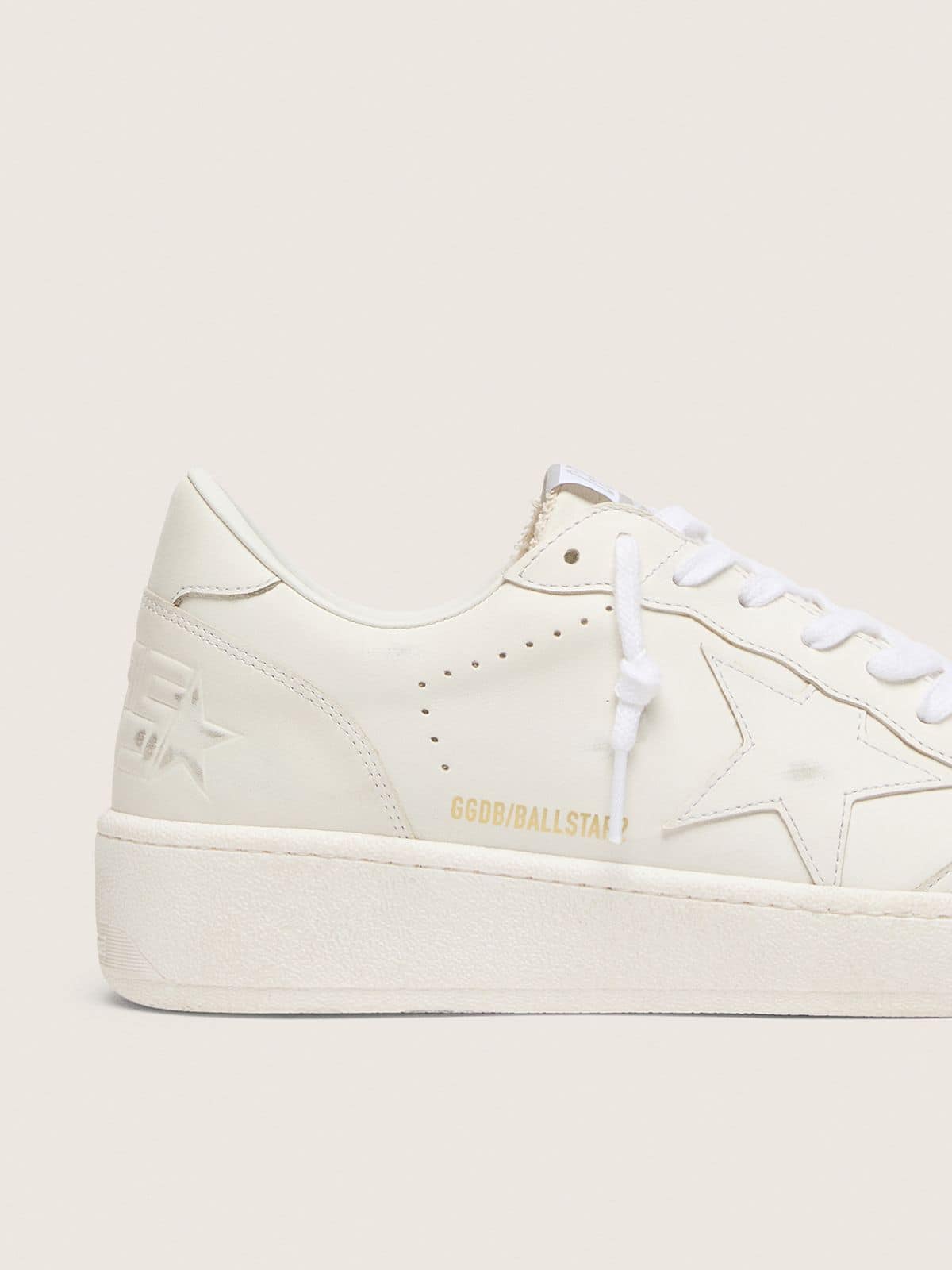 Ball Star pour femme avec étoile et contrefort en cuir blanc