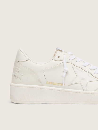 Ball Star pour femme avec étoile et contrefort en cuir blanc