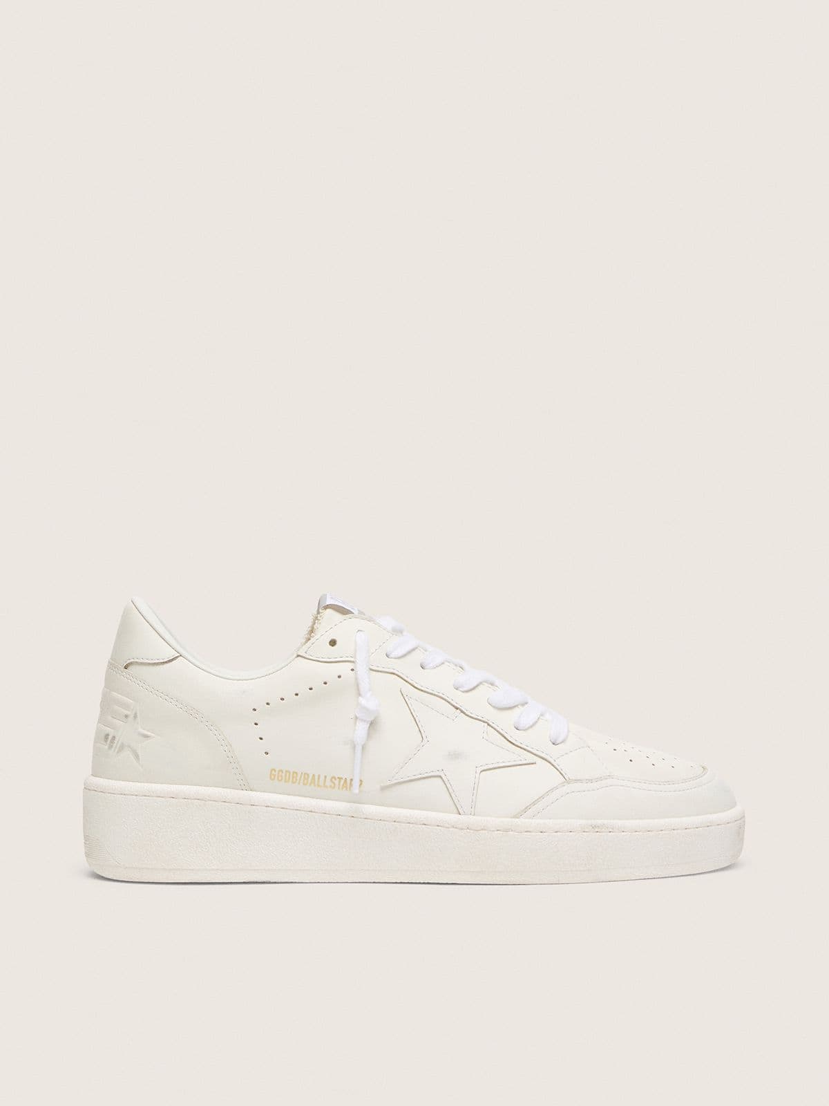 Ball Star pour femme avec étoile et contrefort en cuir blanc