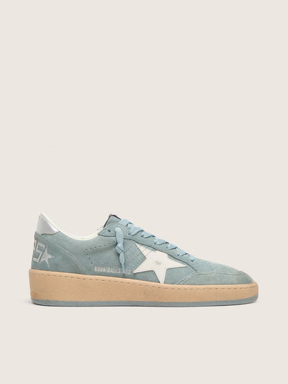 Ball Star femme en cuir velours bleu clair avec étoile blanche