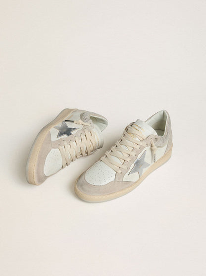Ball Star LTD pour femme en cuir nappa et cuir velours avec étoile en cuir argenté et cristaux Swarovski