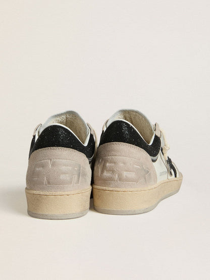 Ball Star LTD pour femme en cuir nappa avec étoile en cristaux noirs et empiècements en cuir velours beige