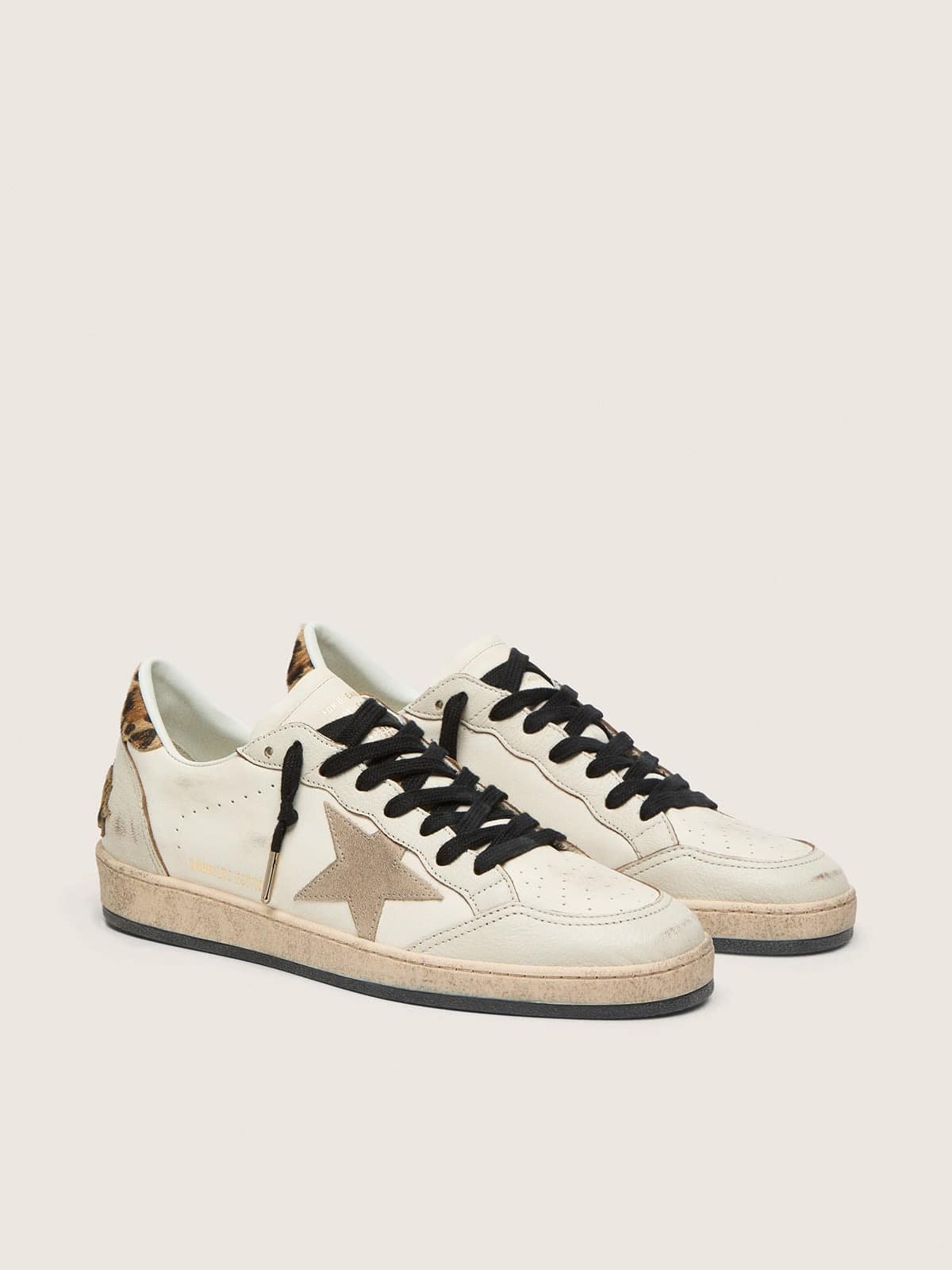 Ball Star Wishes pour femme avec étoile en cuir velours et contrefort en cuir façon poulain imprimé léopard