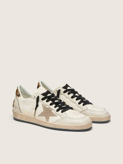 Ball Star Wishes pour femme avec étoile en cuir velours et contrefort en cuir façon poulain imprimé léopard