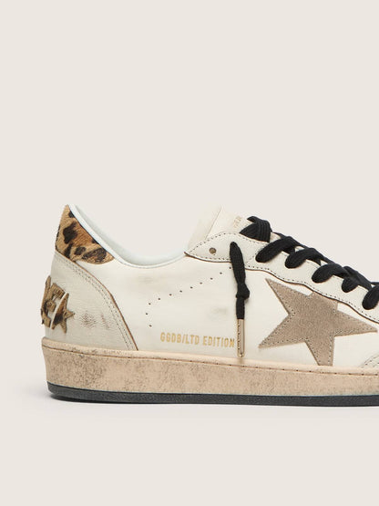 Ball Star Wishes pour femme avec étoile en cuir velours et contrefort en cuir façon poulain imprimé léopard
